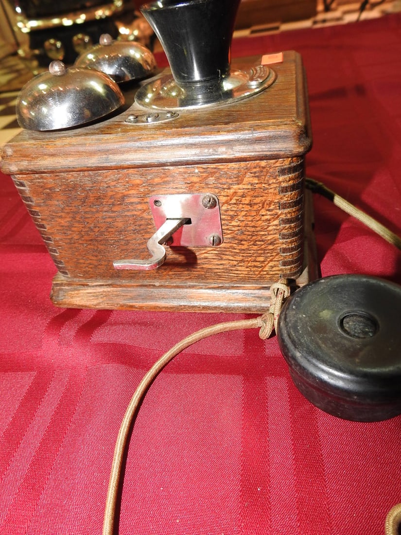 Western Electric Oak Wall Telephone - 6