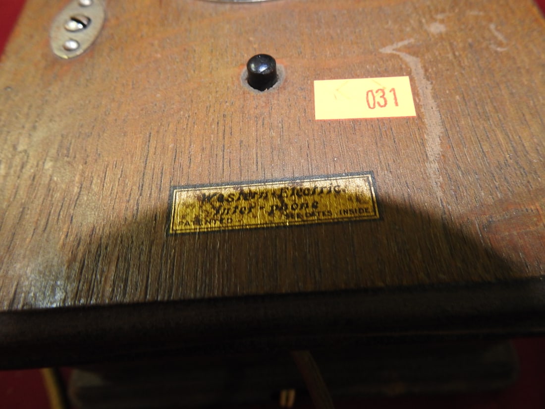 Antique Oak Desk Telephone - 2