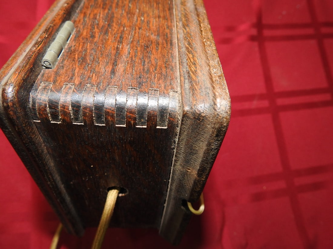 Antique Oak Desk Telephone - 6