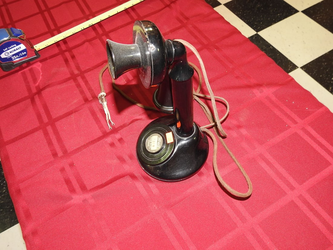 Black Candlestick Desk Telephone with Ford Tone Receiver - 2