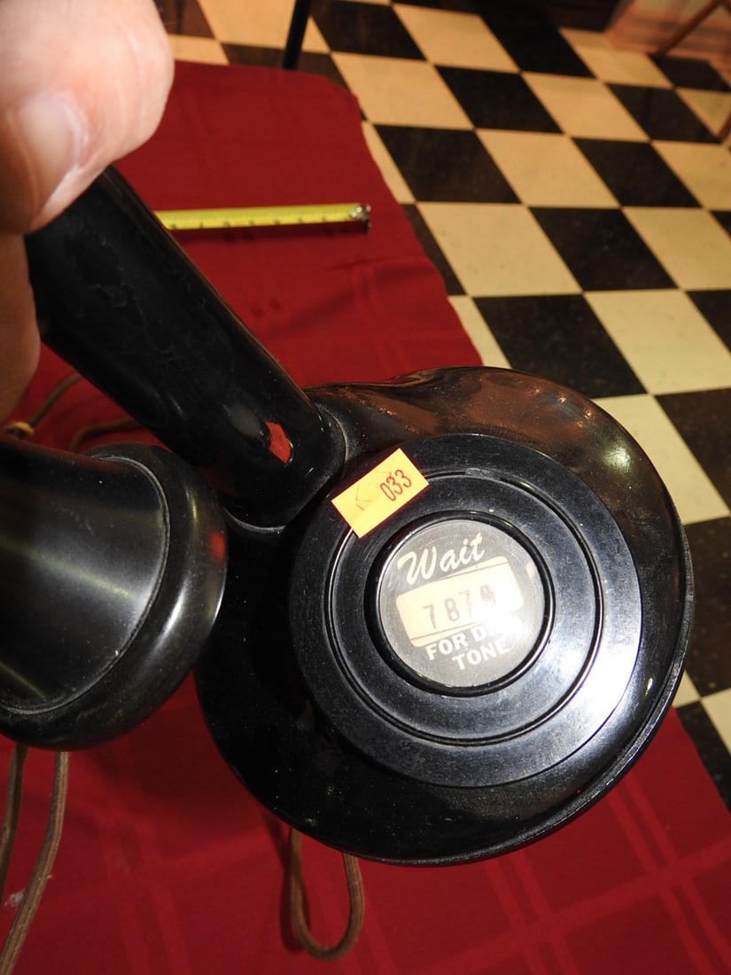 Black Candlestick Desk Telephone with Ford Tone Receiver - 5