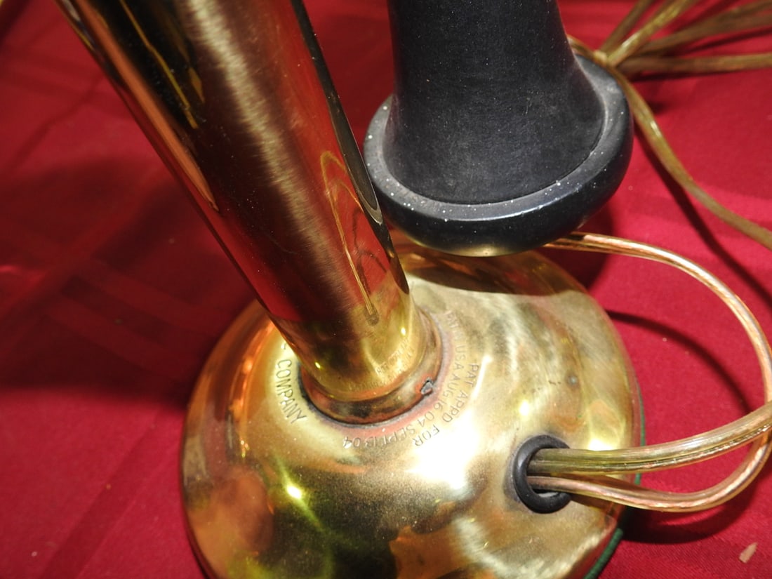 Kellog Brass Candlestick Telephone with Receiver - 4