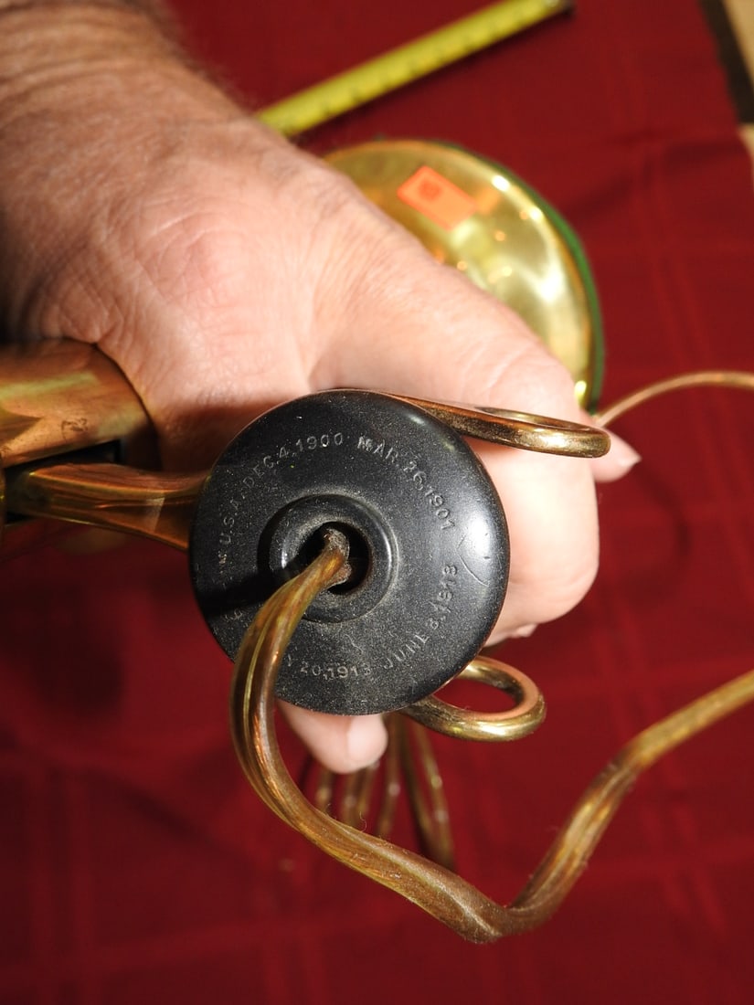 Kellog Brass Candlestick Telephone with Receiver - 6