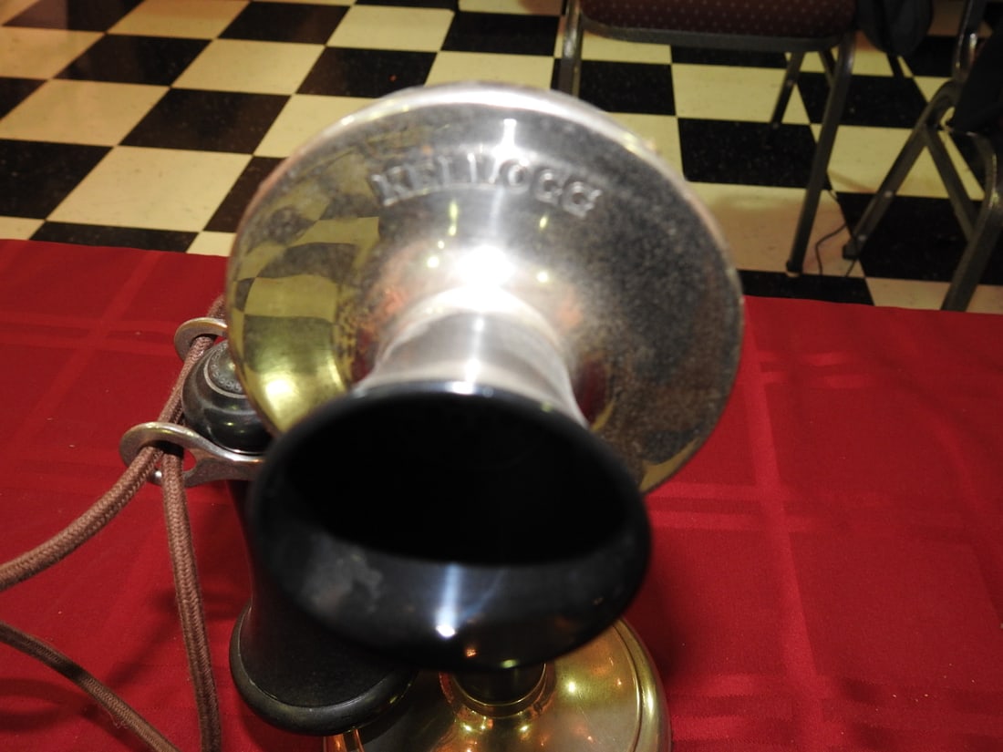 Kellogg Brass Candlestick Telephone - 3