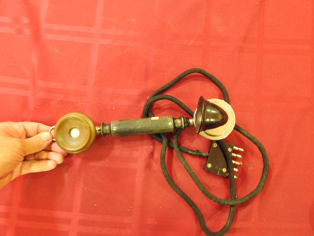 Antique Telephone Receiver and Cord Assembly - 2