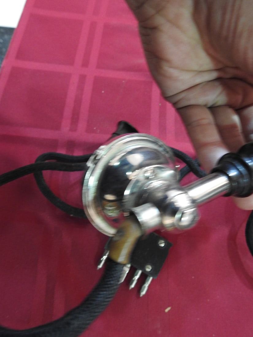 Antique Telephone Receiver and Cord Assembly - 5