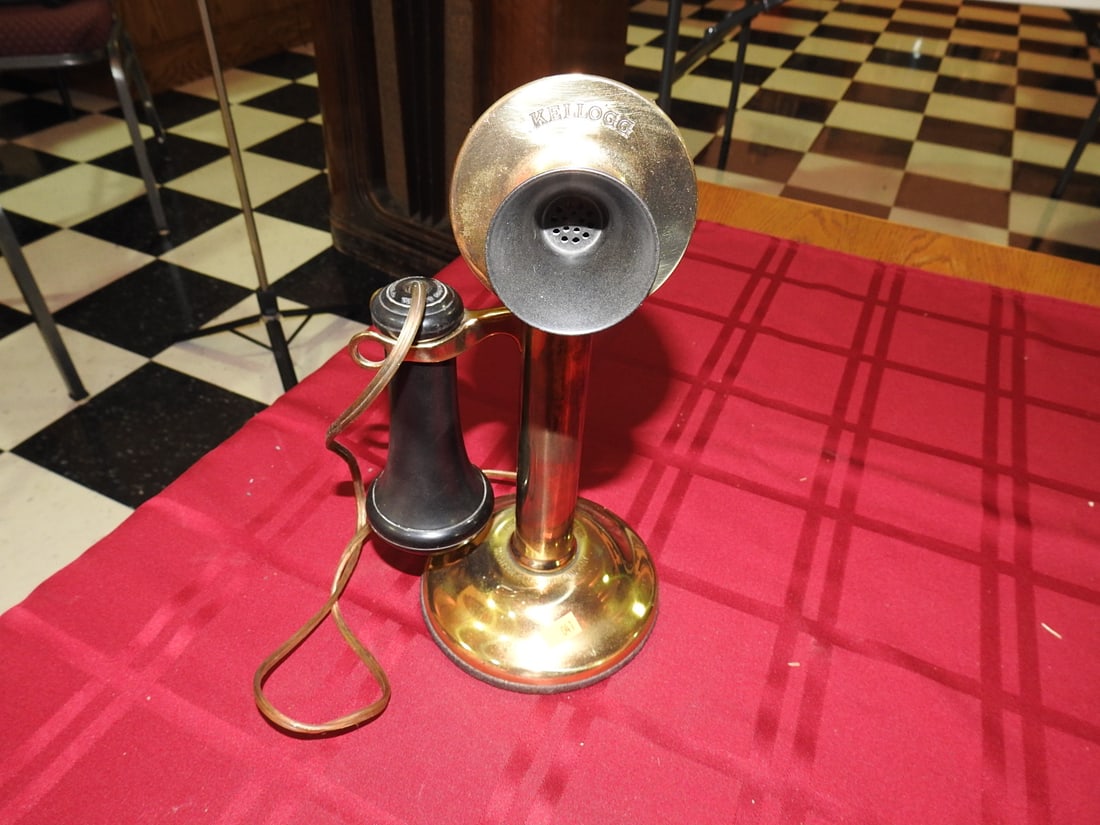 Kellogg Brass Candlestick Telephone - 3