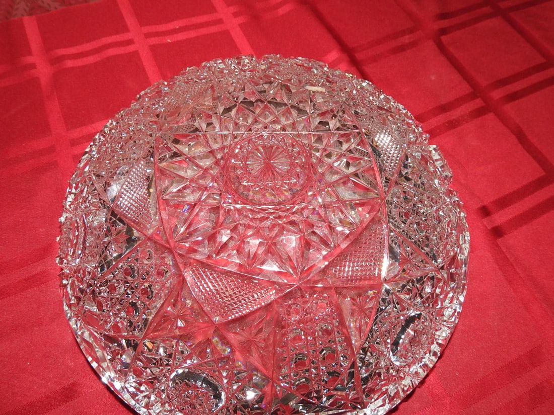 ABP Cut Crystal Round Centerpiece Bowl - 2