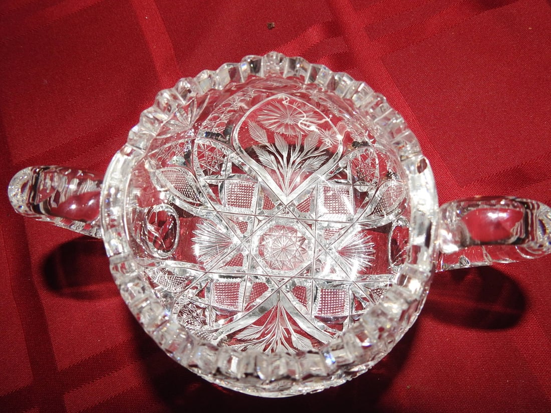ABP Cut Crystal Double-Handled Bonbon Bowl - 3