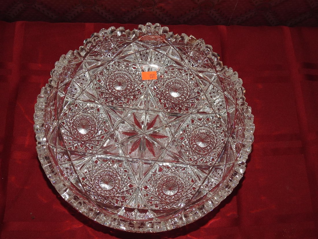 ABP Cut Crystal Round Serving Plate - 2