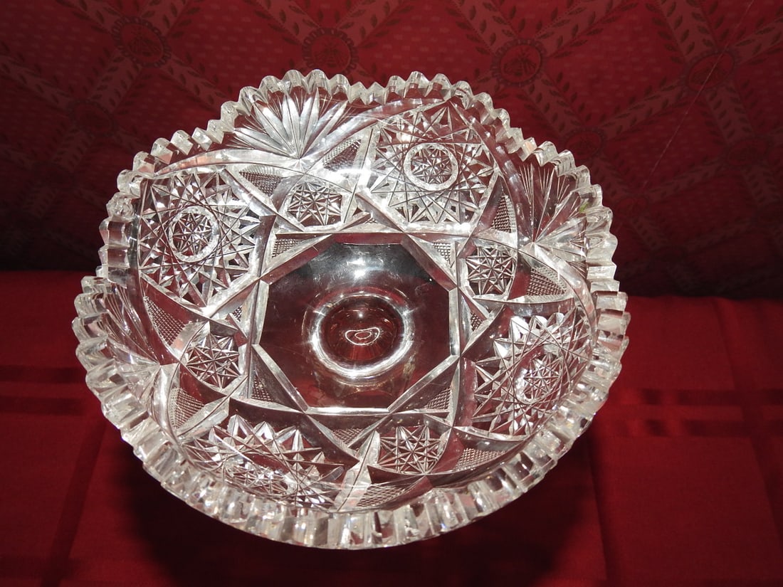 ABP Cut Crystal Handled Basket / Centerpiece - 3