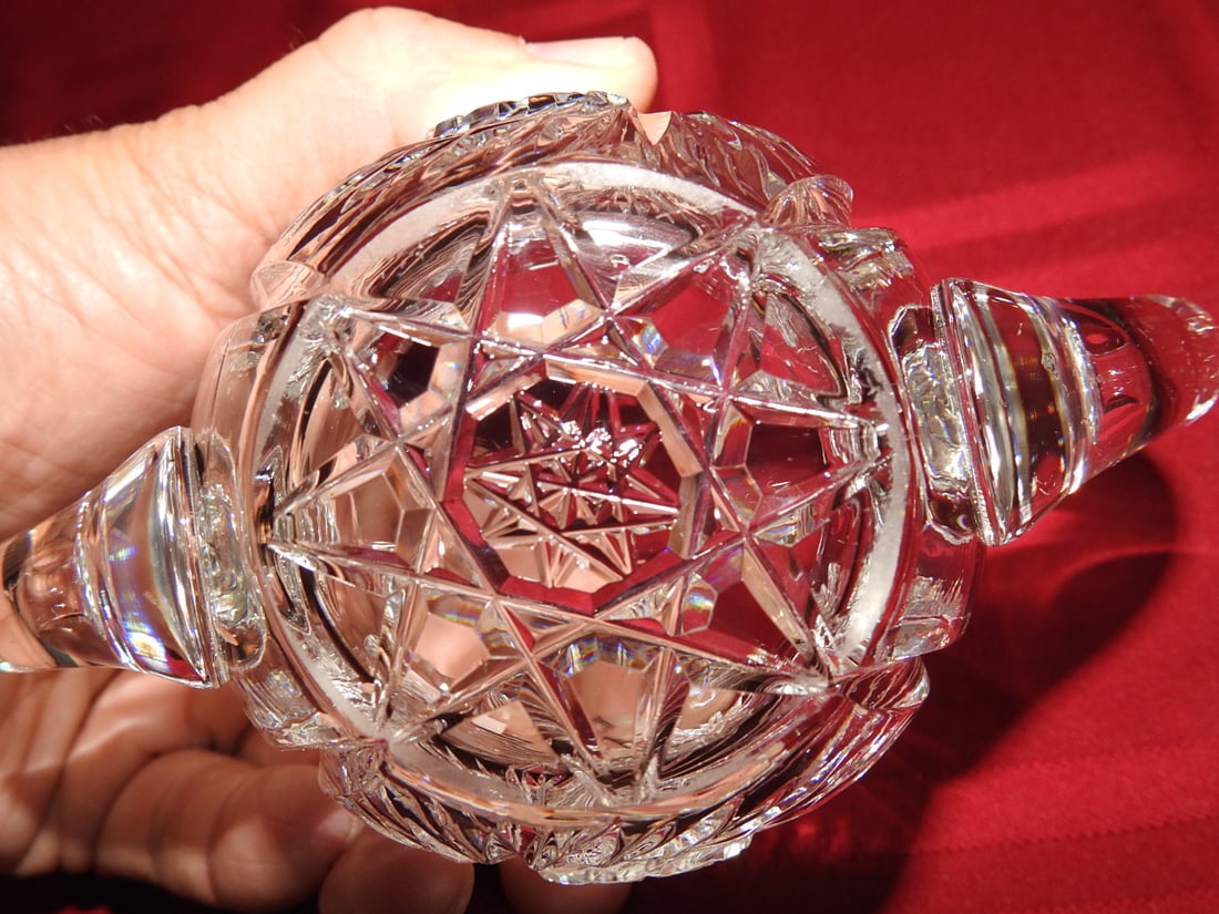 Cut Crystal Double-Handled Sugar Bowl Body, No Lid - 3