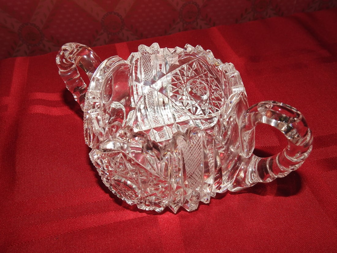Cut Crystal Covered Sugar Bowl with Lid - 2