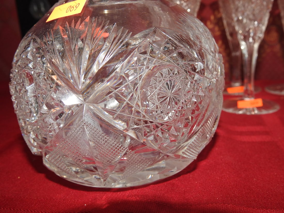 Cut Crystal Decanter with Cordial Glass - 2