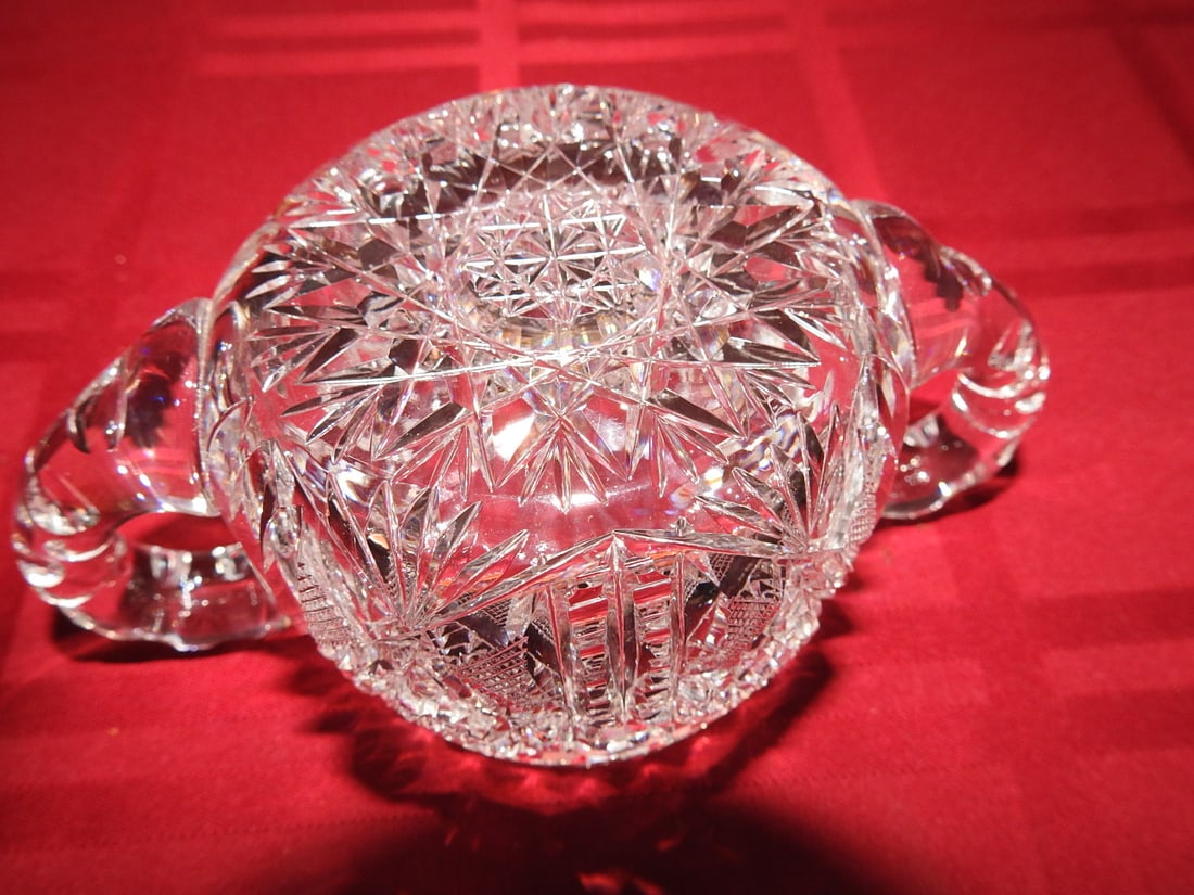 Cut Crystal Double-Handled Sugar Bowl, No Lid - 3