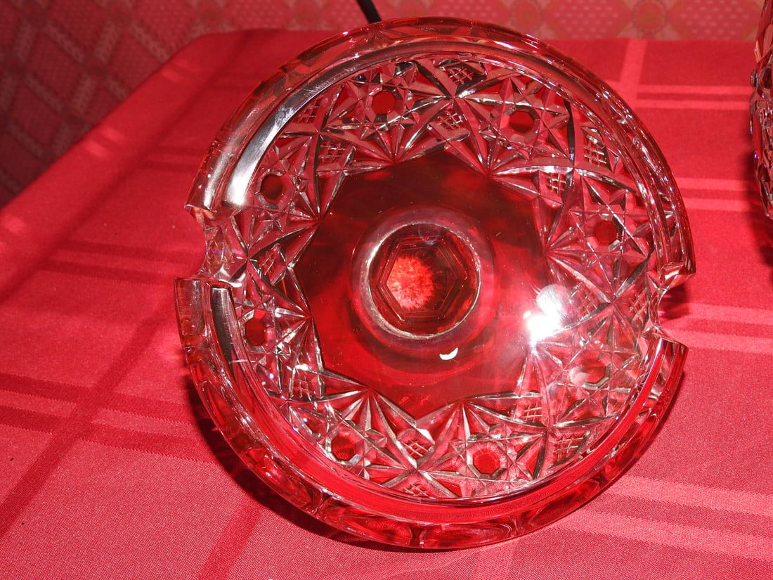 Ruby Flash Cut-to-Clear Covered Candy Jar - 4