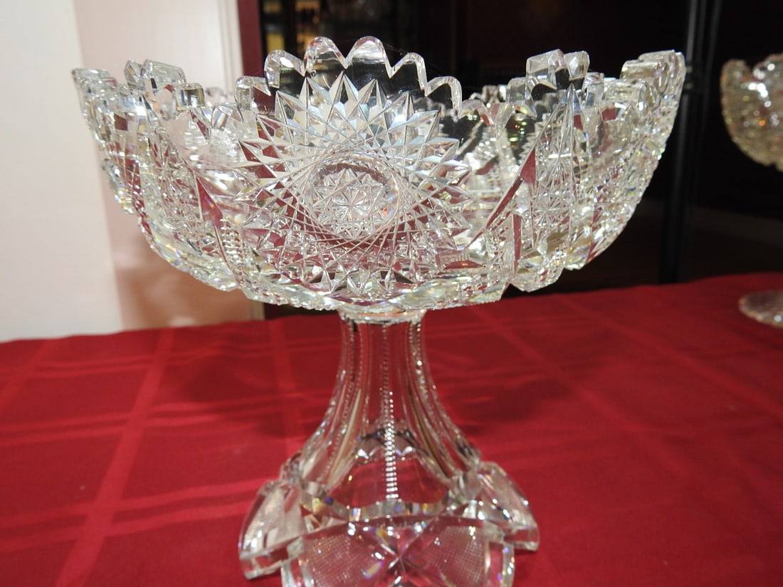 ABP Cut Glass Pedestal Compote - 2