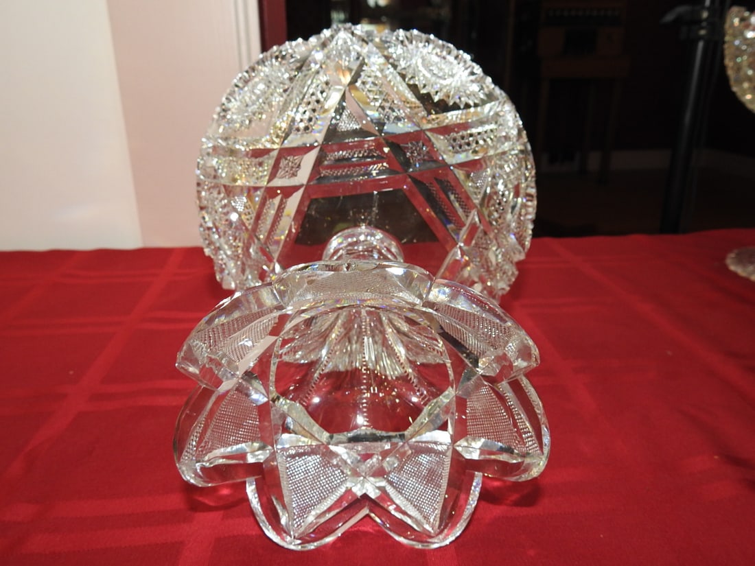 ABP Cut Glass Pedestal Compote - 3