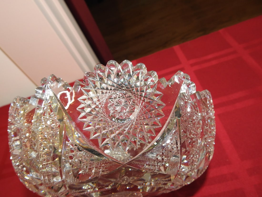 ABP Cut Glass Pedestal Compote - 4