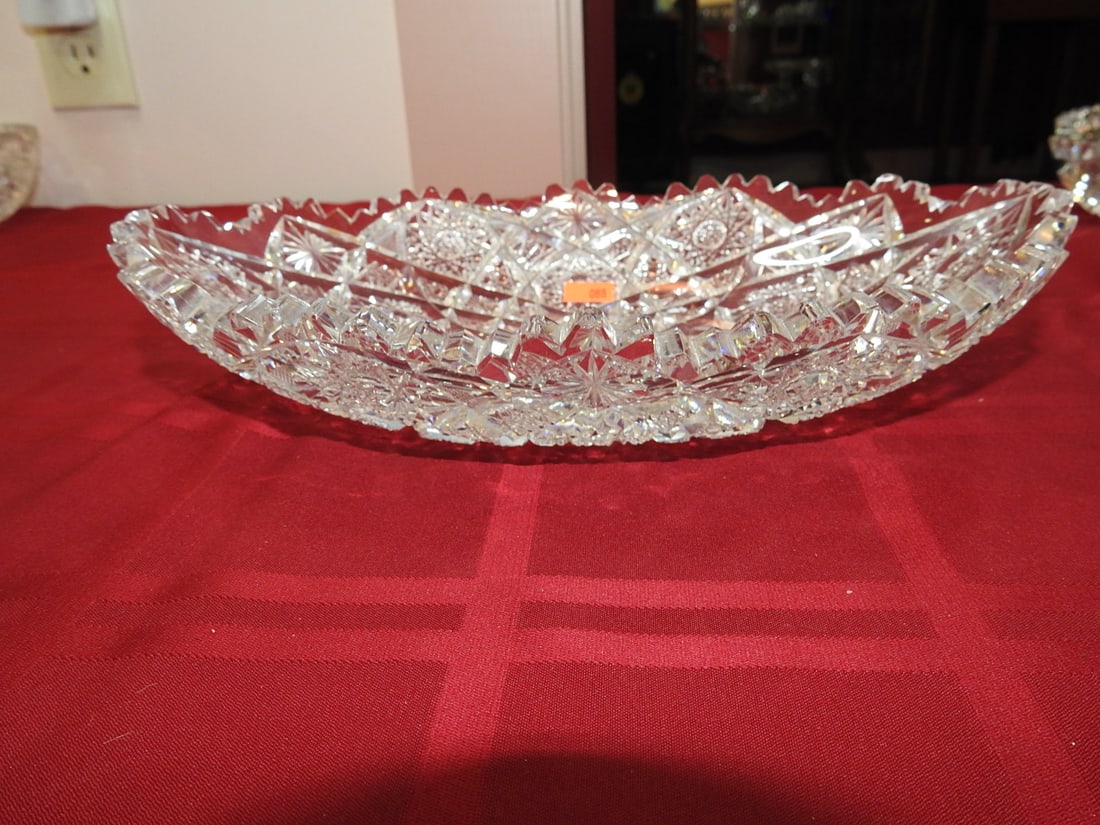 ABP Cut Glass Round Charger / Chop Plate - 2