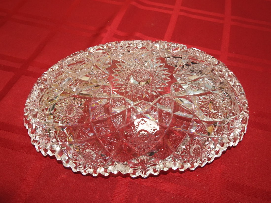 ABP Cut Glass Round Charger / Chop Plate - 3