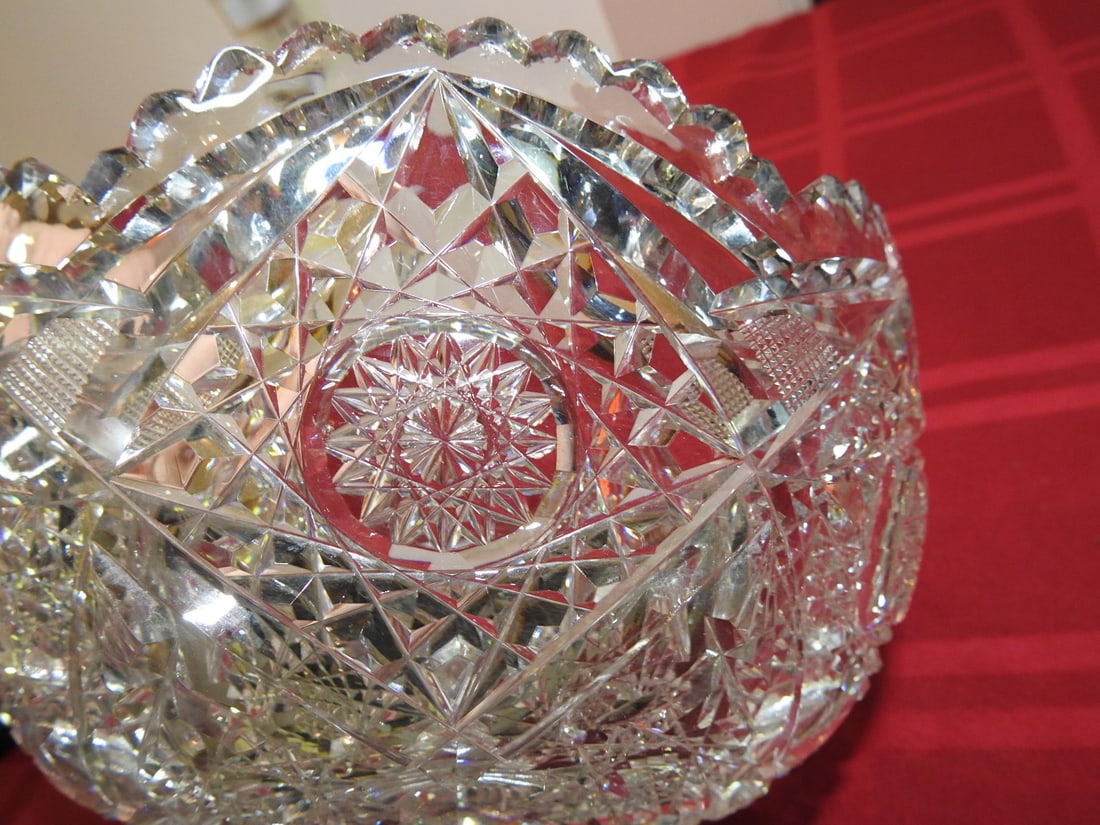 ABP Cut Glass Deep Serving Bowl - 4