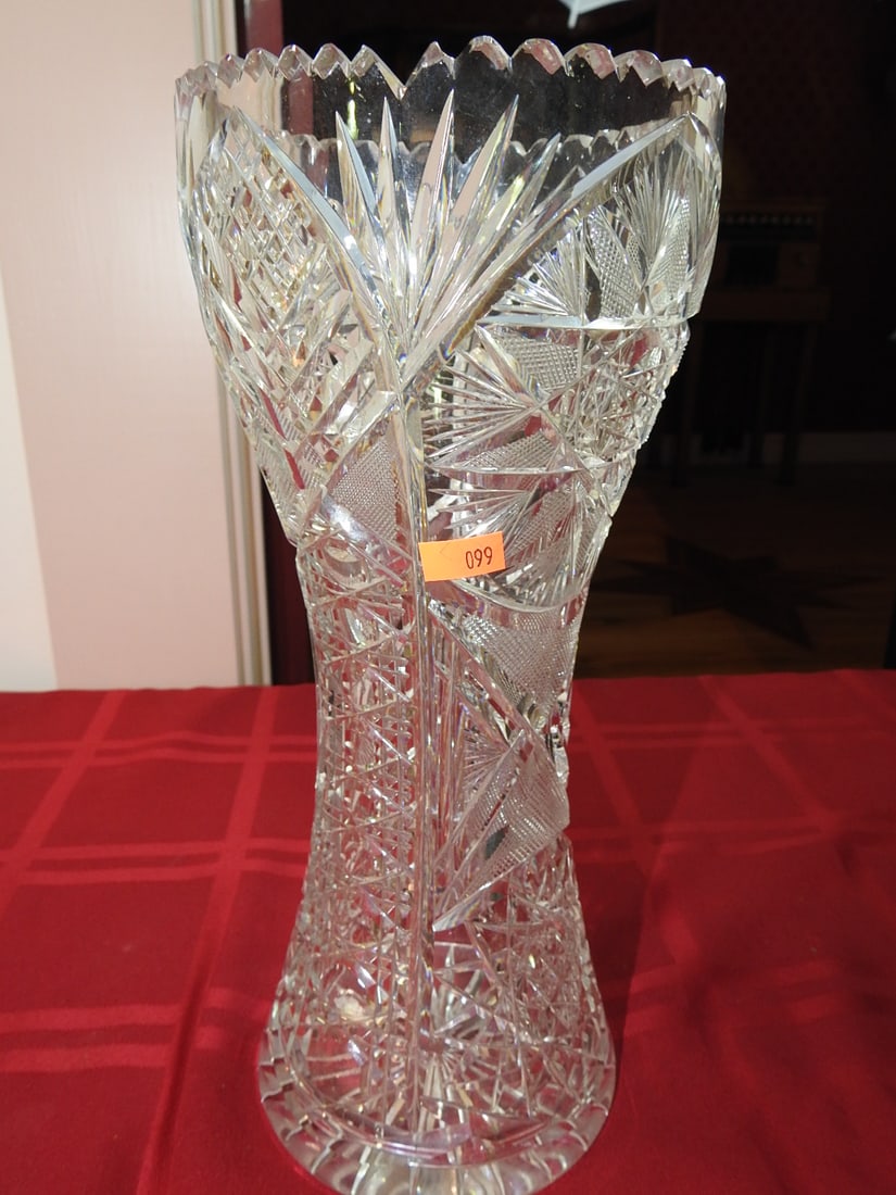 ABP Cut Glass Trumpet Vase (1 of 5)