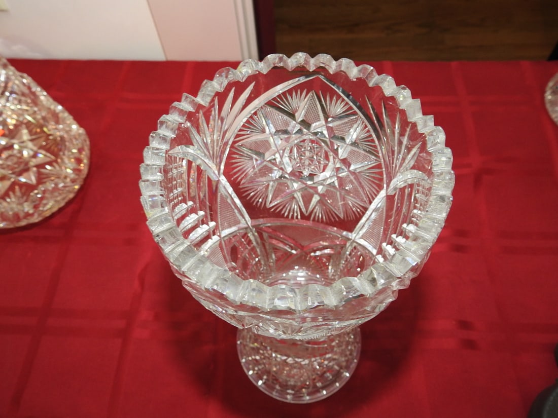 ABP Cut Glass Trumpet Vase - 3
