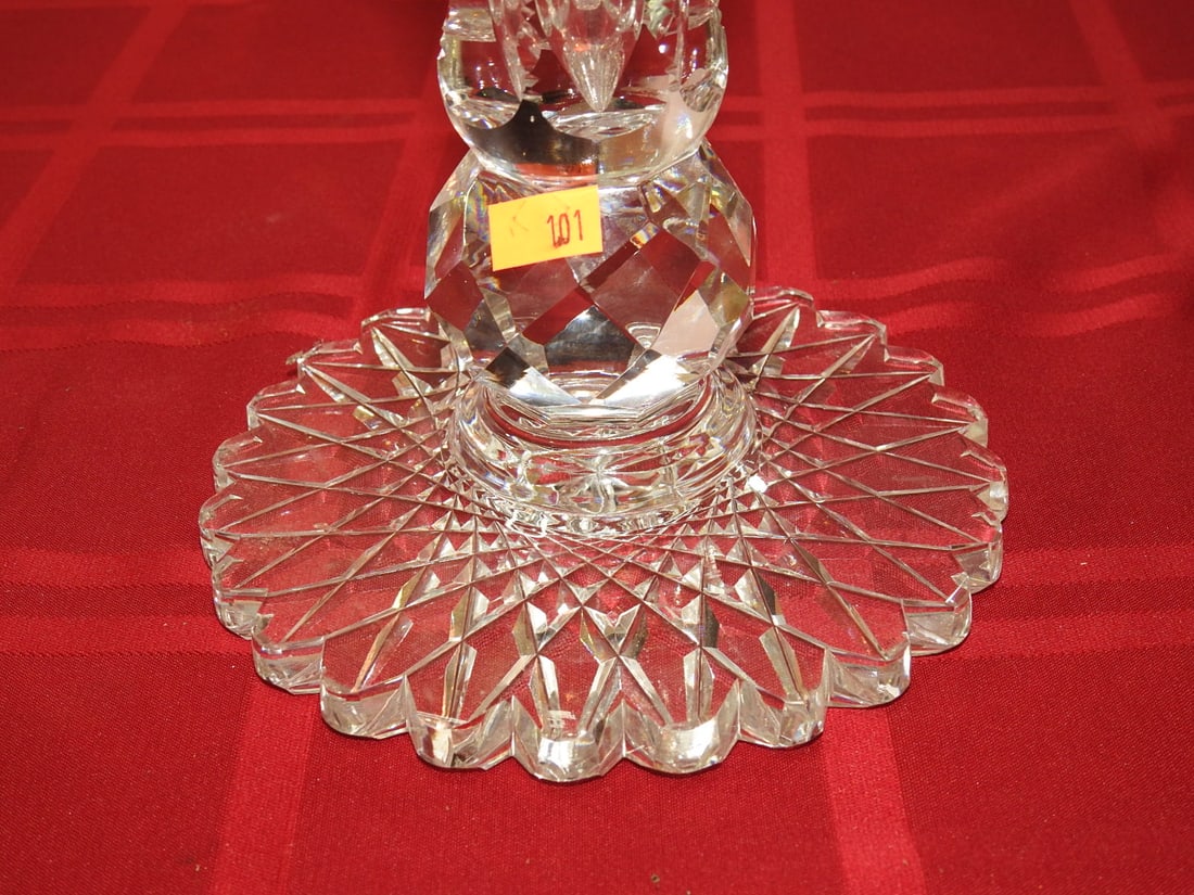ABP Cut Glass Pedestal Centerpiece Bowl - 2