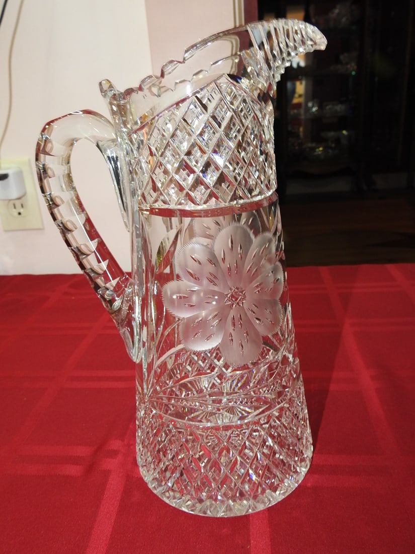 ABP Cut Glass Water Pitcher - 3