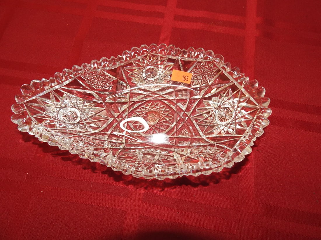 ABP Cut Glass Relish / Celery Tray - 2