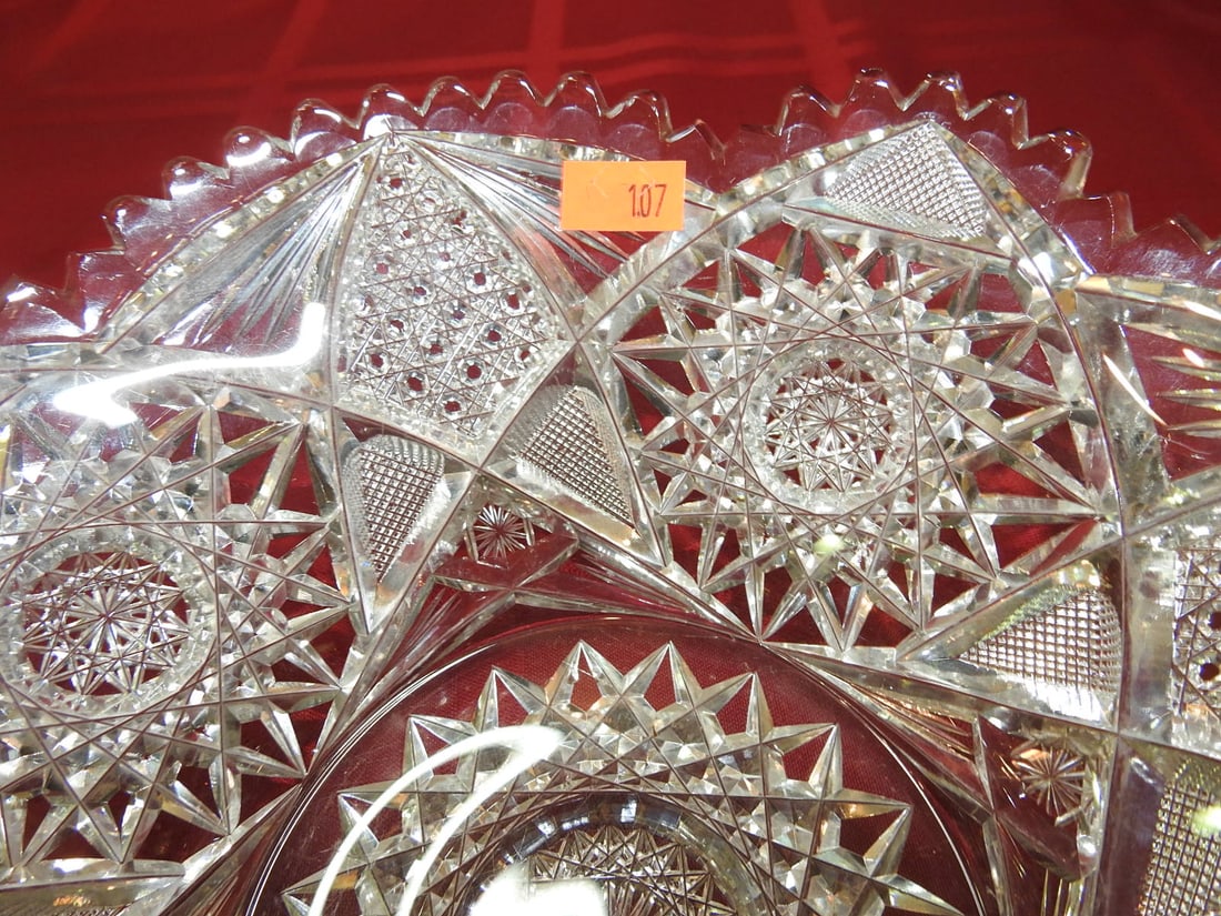 Large ABP Cut Glass Berry / Fruit Bowl - 2