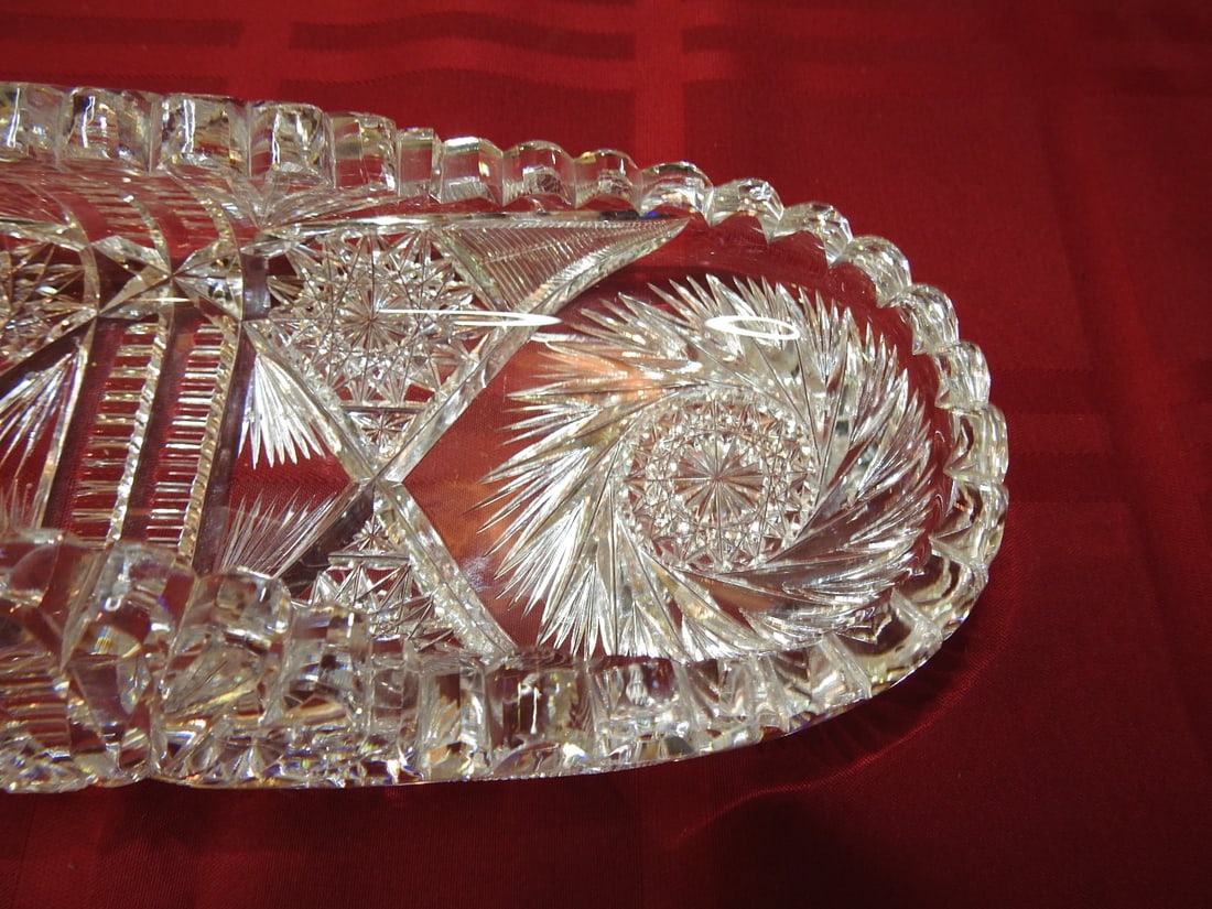ABP Cut Glass Oblong Celery Tray - 2
