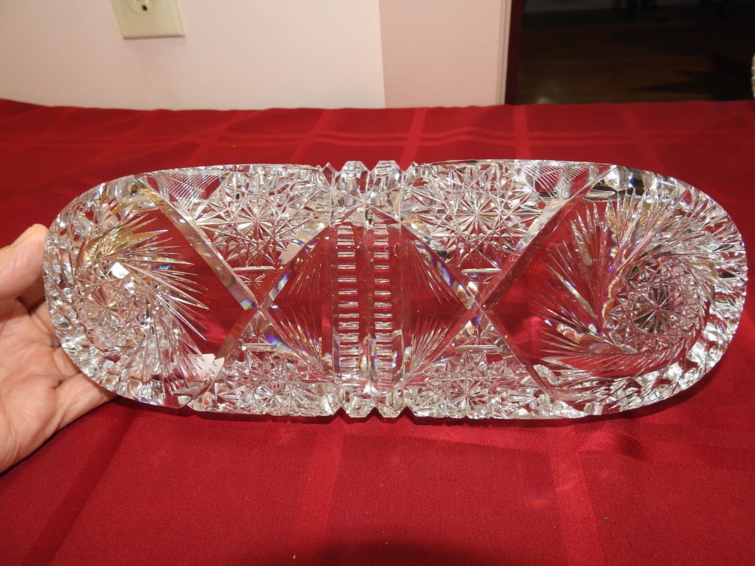 ABP Cut Glass Oblong Celery Tray - 3