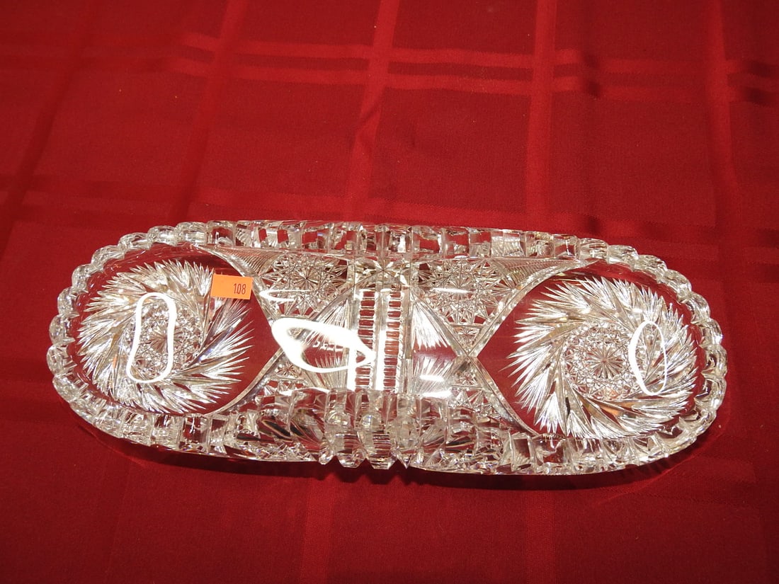 ABP Cut Glass Oblong Celery Tray - 4