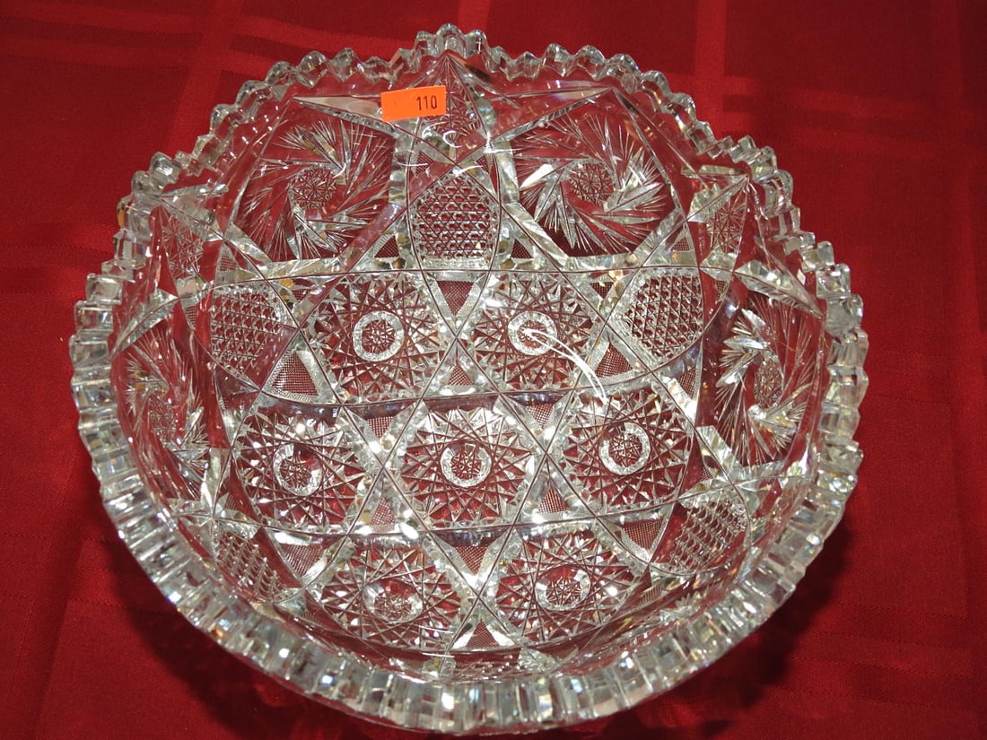 ABP Cut Glass Round Berry / Fruit Bowl - 2