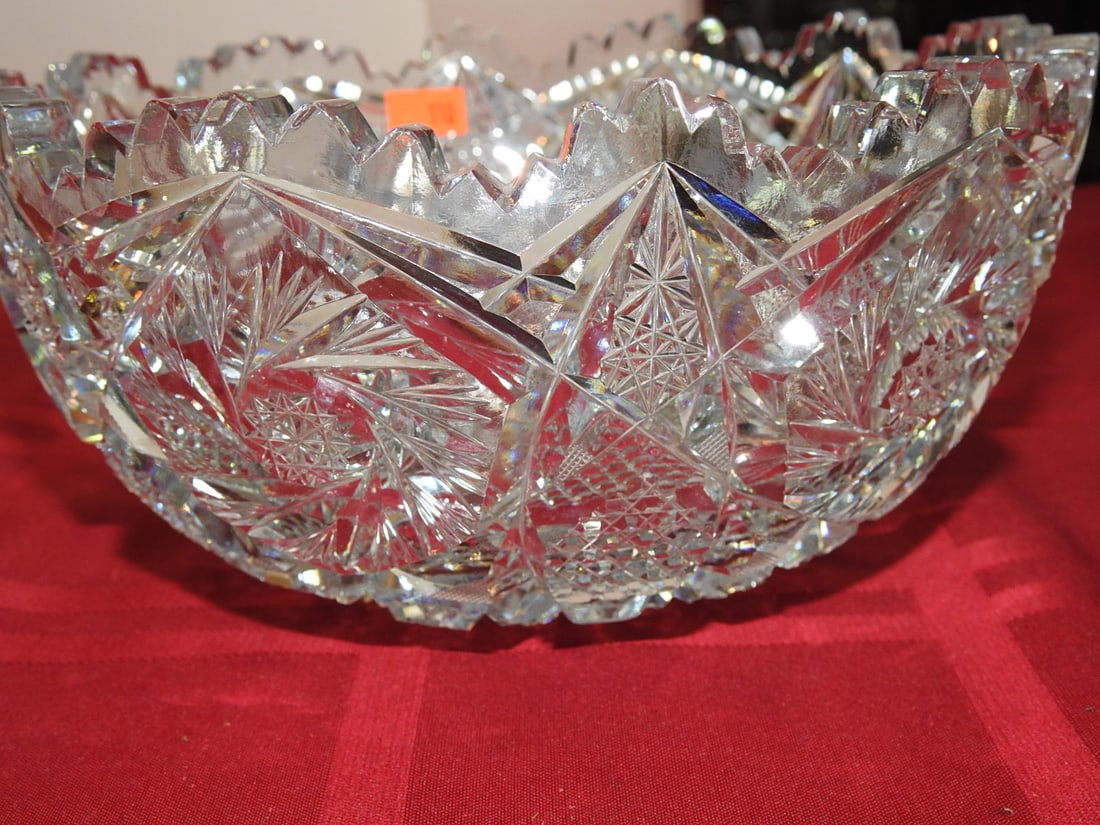 ABP Cut Glass Round Berry / Fruit Bowl - 3