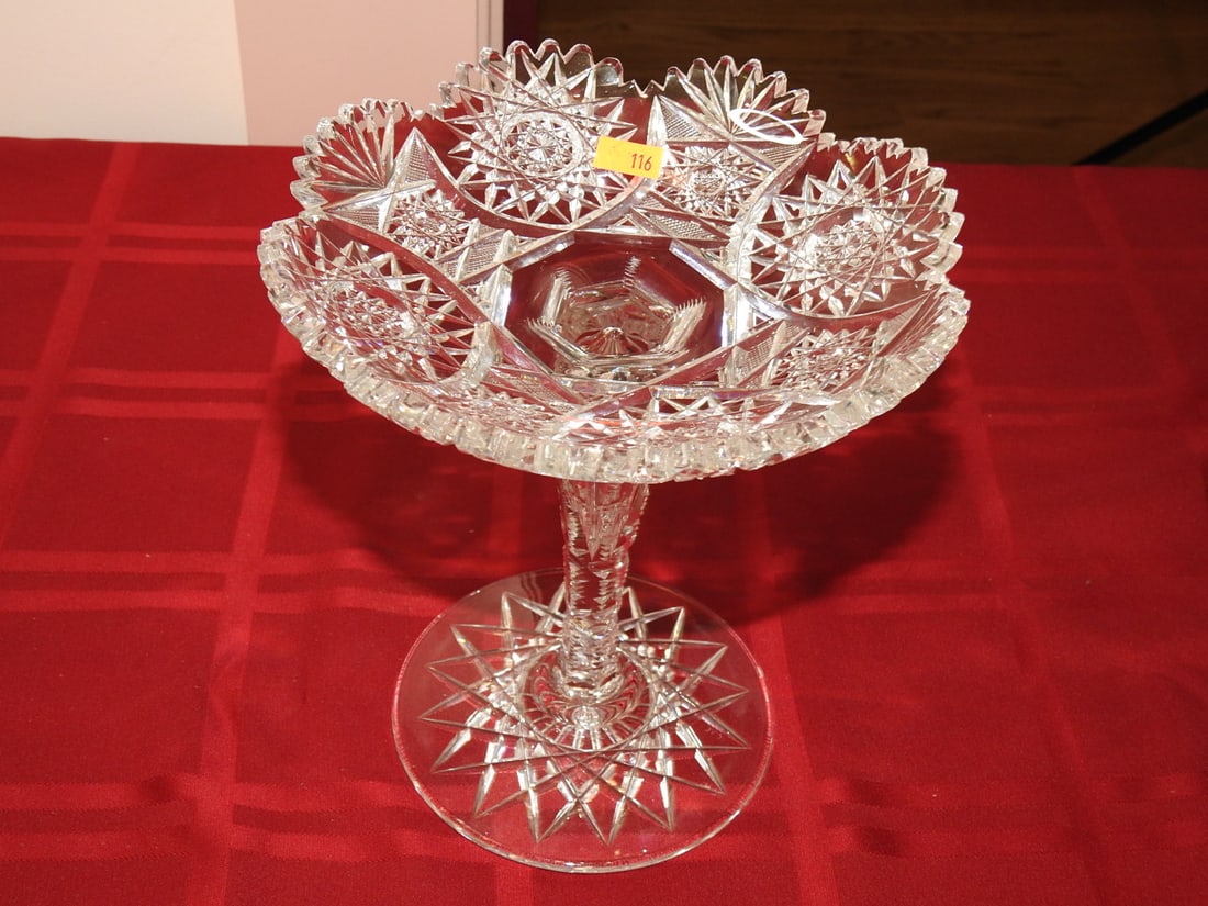 ABP Cut Glass Pedestal Cake Stand / Compote (1 of 4)