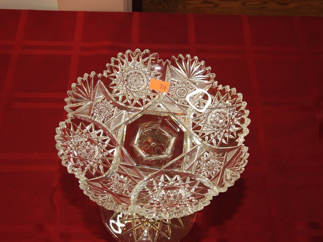 ABP Cut Glass Pedestal Cake Stand / Compote - 2