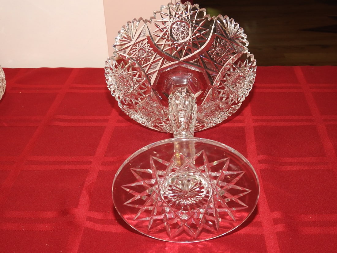 ABP Cut Glass Pedestal Cake Stand / Compote - 3
