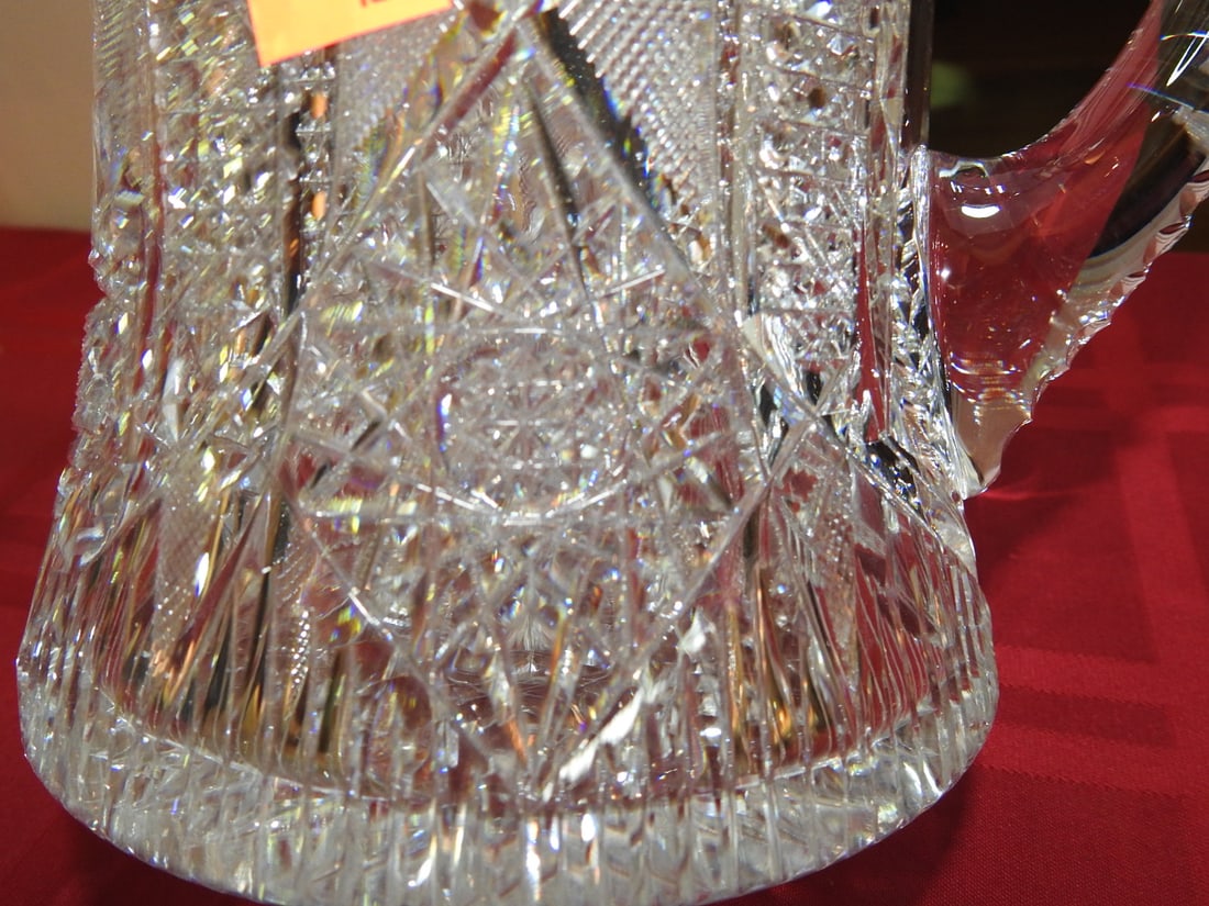 Cut Glass Tankard Water Set with Tumblers - 6