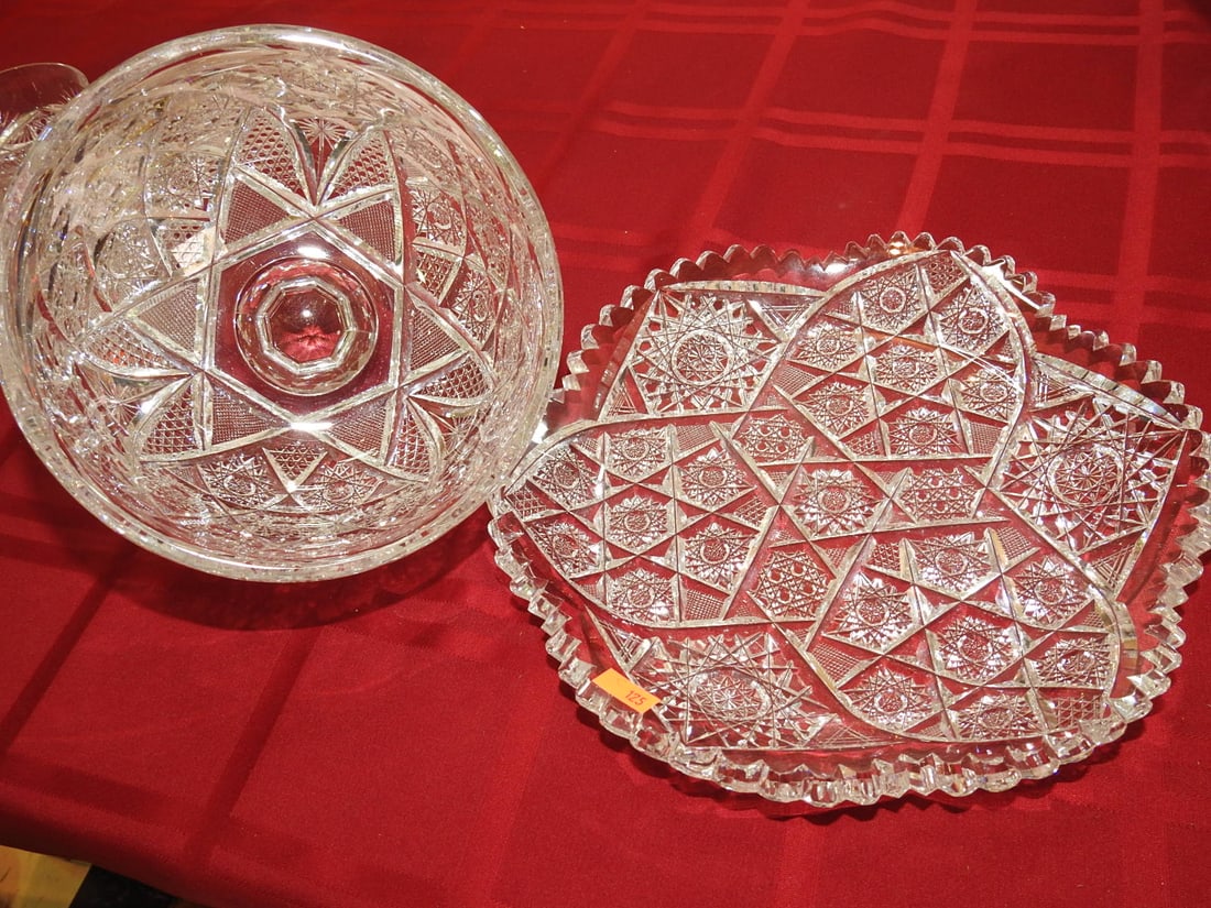 Cut Glass Covered Butter / Cheese Dome - 3