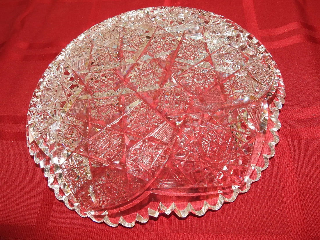 Cut Glass Covered Butter / Cheese Dome - 4