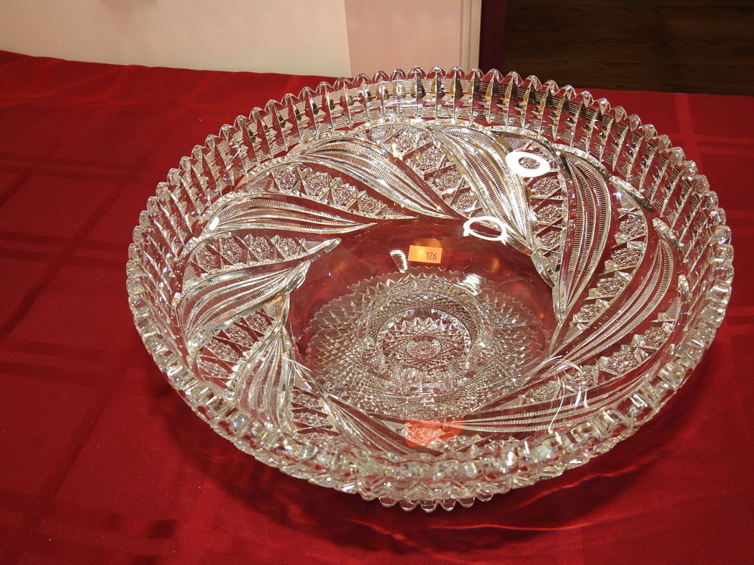 Cut Glass Covered Butter / Cheese Dome - 6