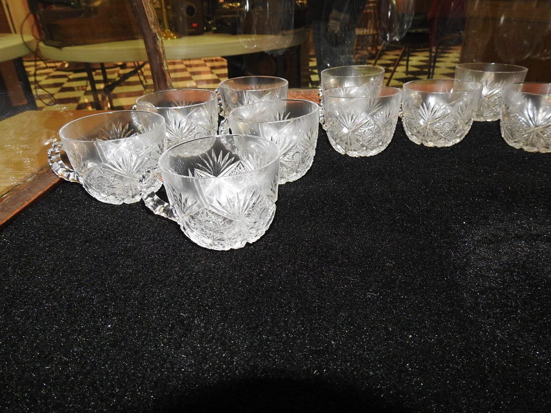 ABP Lorraine Pattern Punch Bowl Set with 24 Cups - Signed - 10