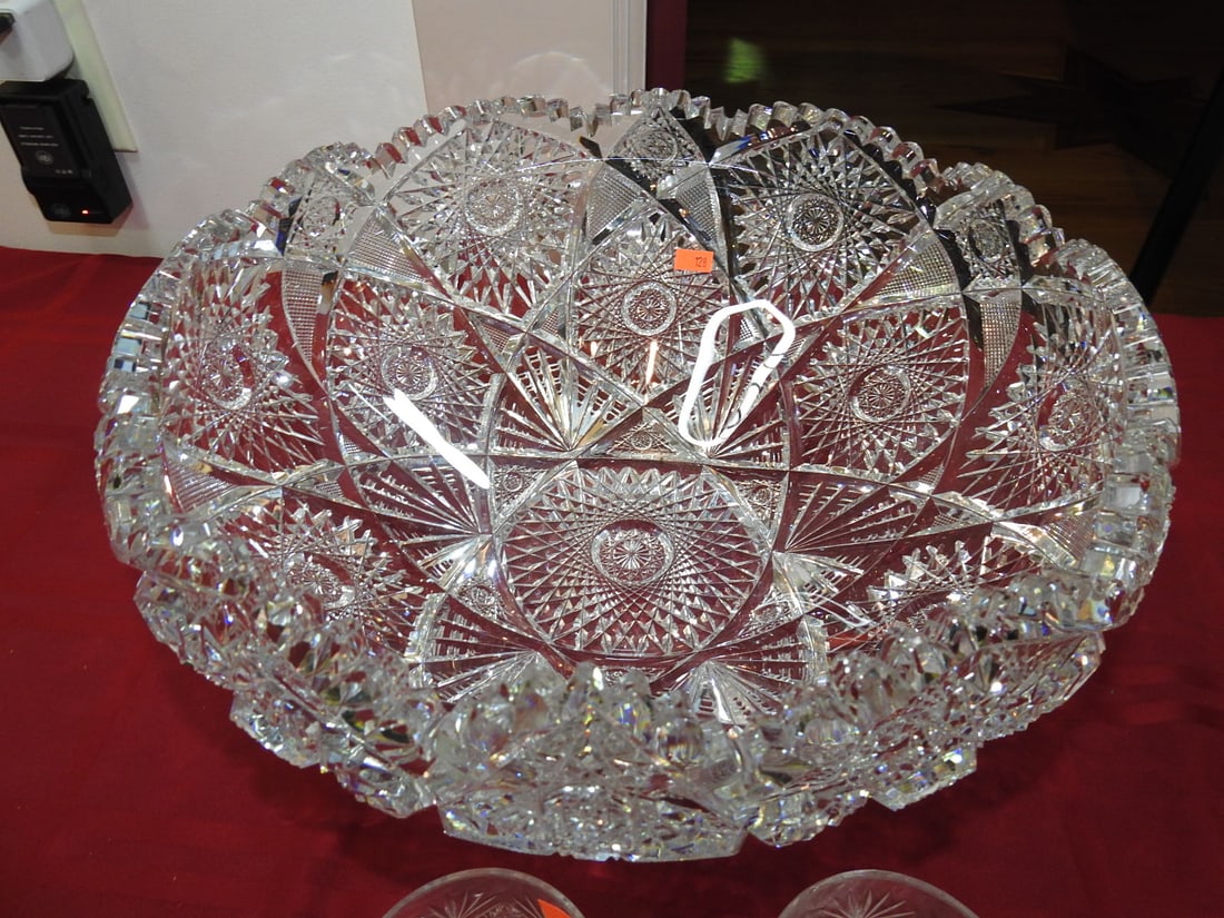 ABP Lorraine Pattern Punch Bowl Set with 24 Cups - Signed - 2