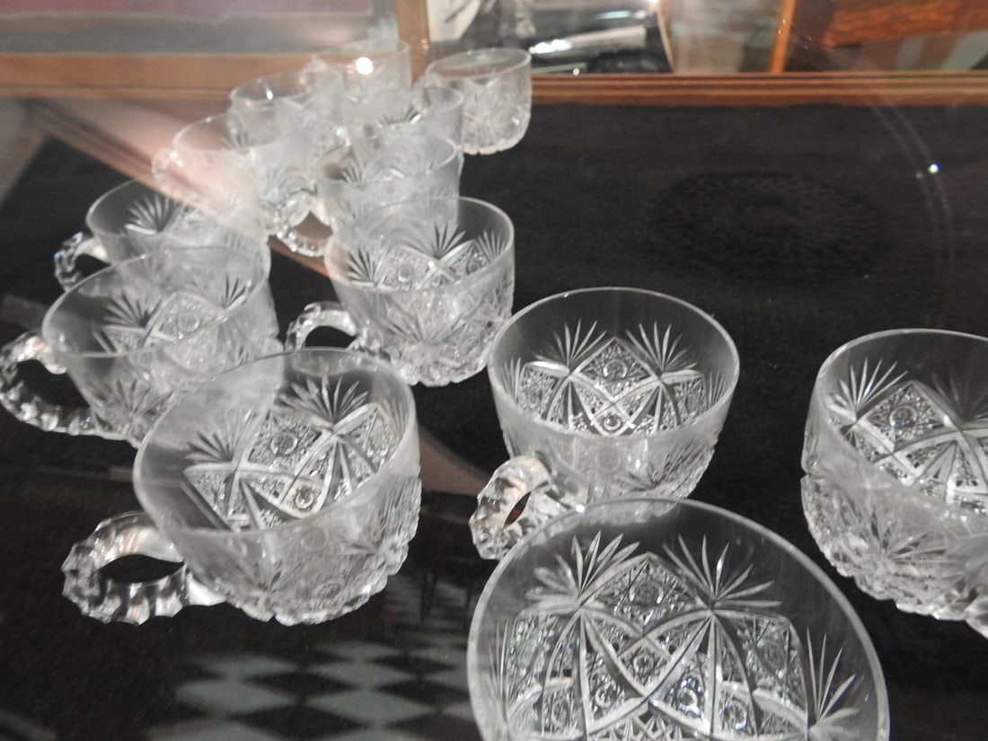 ABP Lorraine Pattern Punch Bowl Set with 24 Cups - Signed - 4