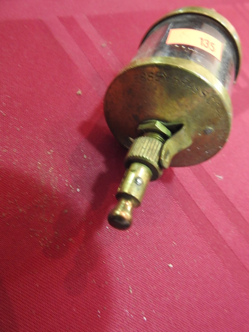 Essex Brass Co. Brass and Glass Cylinder Oiler - 3