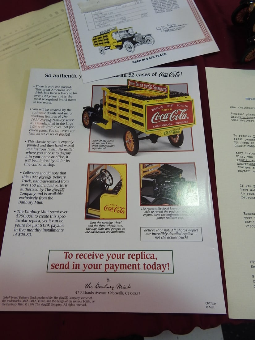 Danbury Mint 1927 Coca-Cola Delivery Truck Replica - 3