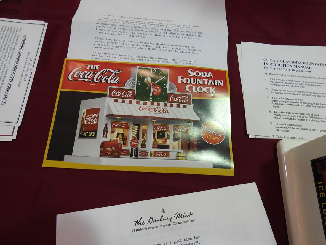 Coca-Cola Soda Fountain Clock Collectible - 5